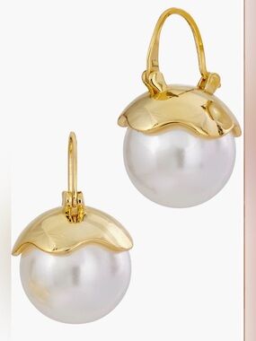 Savvy Cie NEW 14.5-15mm cultured pearl drop earrings